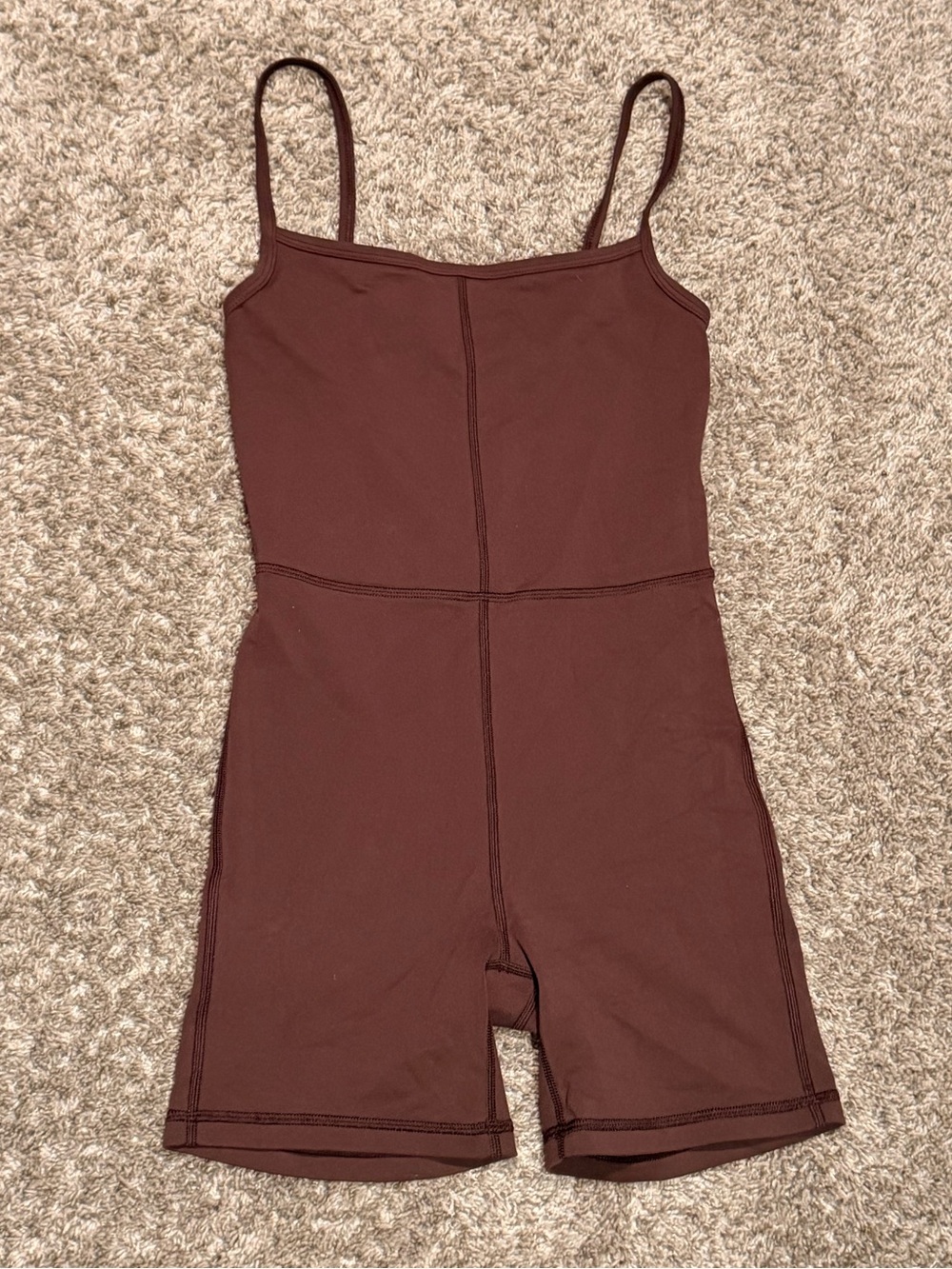 Aritzia Brown Slim Knit Tank Romper